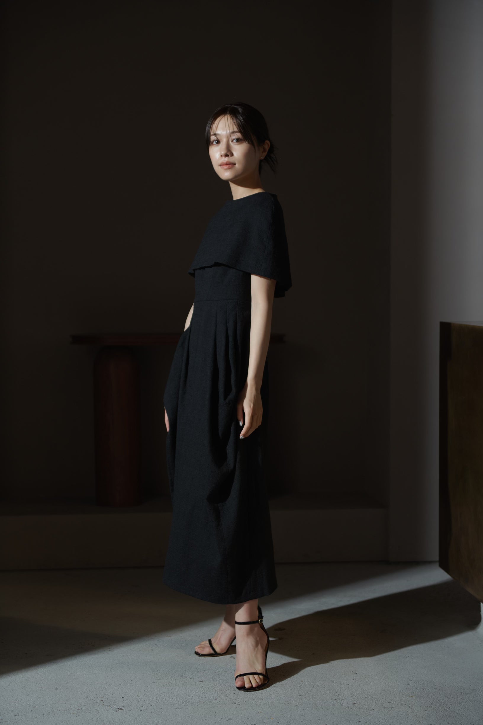 Slab tweed Cocoon Dress – L'AUBE BLANC