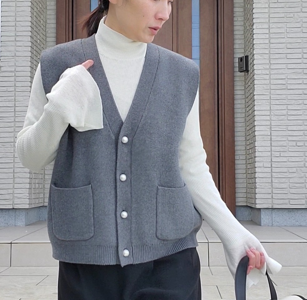SLOBE IENA】仕事復帰を控えた40代ママが購入したパールニットベスト