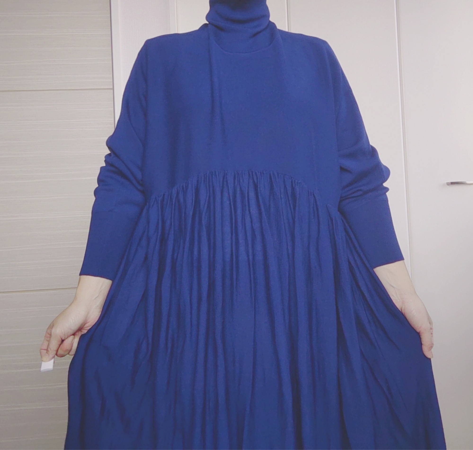 カレンソロジー沼②】色チ買い♡ウールハイネックギャザーワンピース | LEE