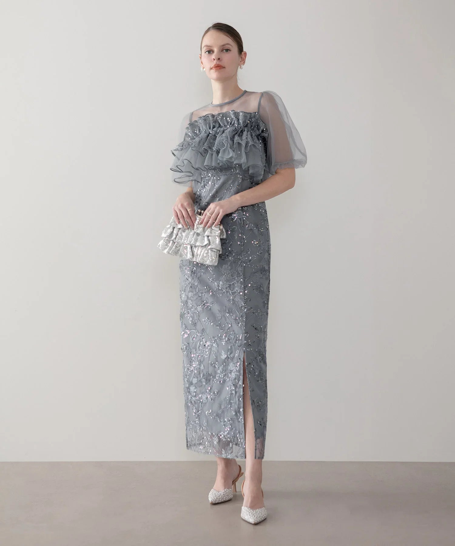 予約販売】3WAYチュールラッフルフラワースパンコールIライン