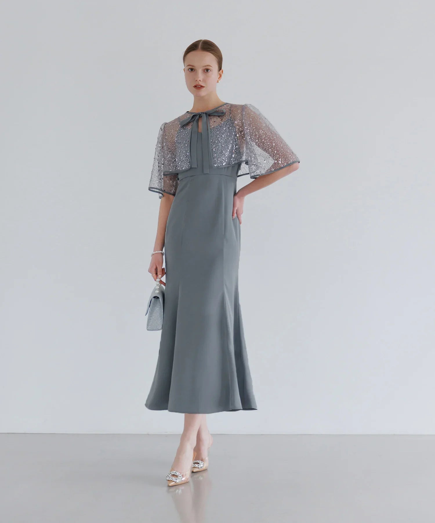 当日発送】スパンコールビジューボレロマーメイドワンピースドレス