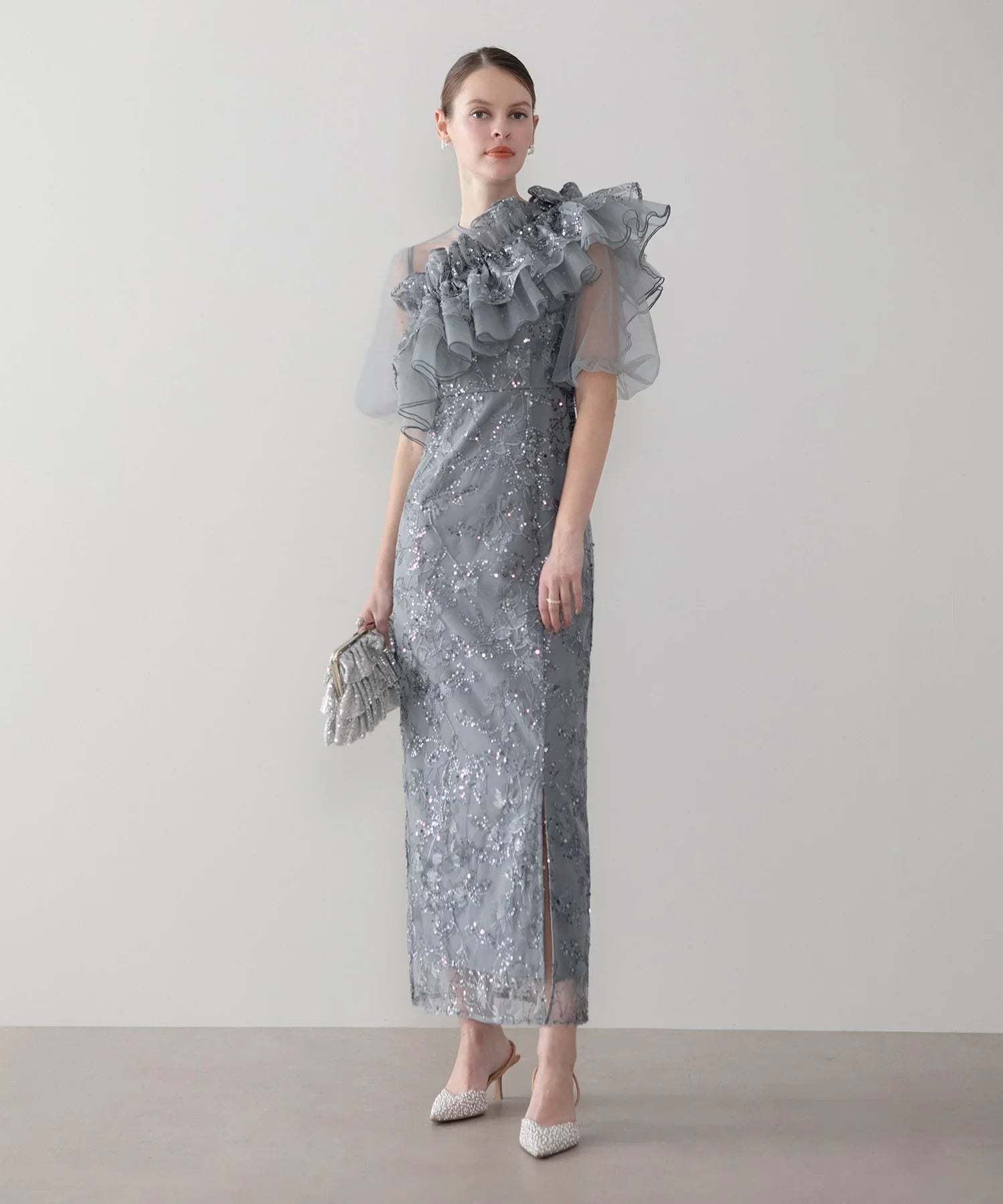 予約販売】3WAYチュールラッフルフラワースパンコールIライン