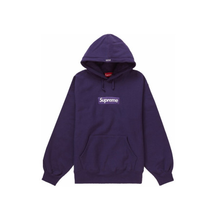 Hoodie Supreme Box Logo FW23 Dark Purple | Limited Resell