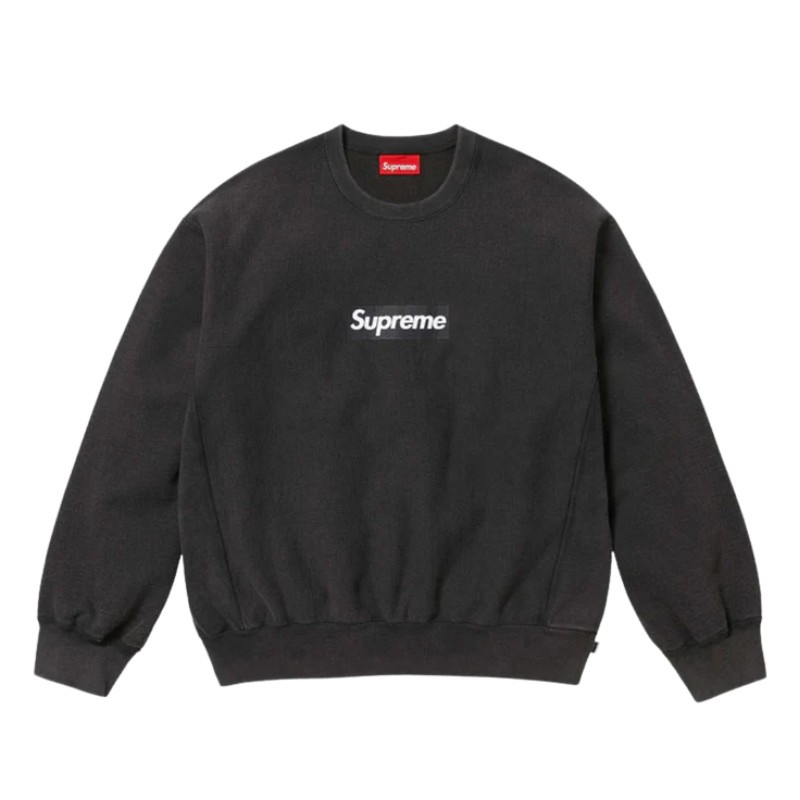 Sweat Supreme Washed Box Logo Black | Limited Resell