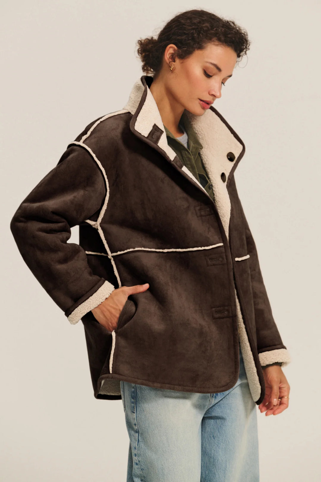 Shona Sherpa Reversible Jacket – LIANA NYC