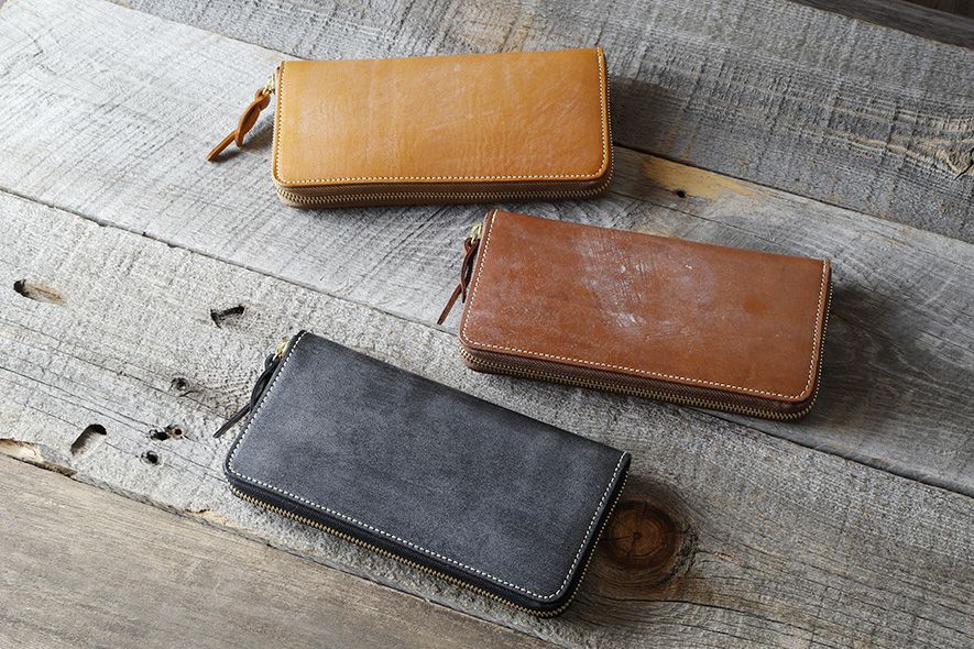 full grain Bridle Leather - ラウンドファスナー式長財布 | 【公式