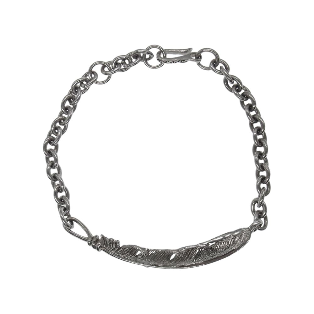 SAAD サード 白焼き フェザー チェーン ブレスレット シルバー系【中古