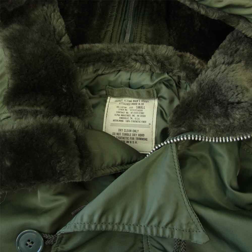 ALPHA アルファ USA製 90S USAF N-2B フライト ジャケット カーキ系 S