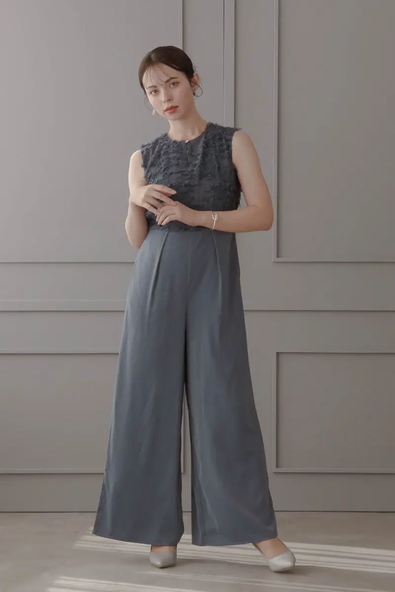 ブルーのフリンジカラーオールインワン | LE' RURE | M | 結婚式