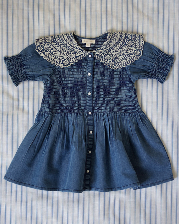 LILI et NENE キッズ BONJOUR 2024SS KIDS TUNIQUE Denim 8A
