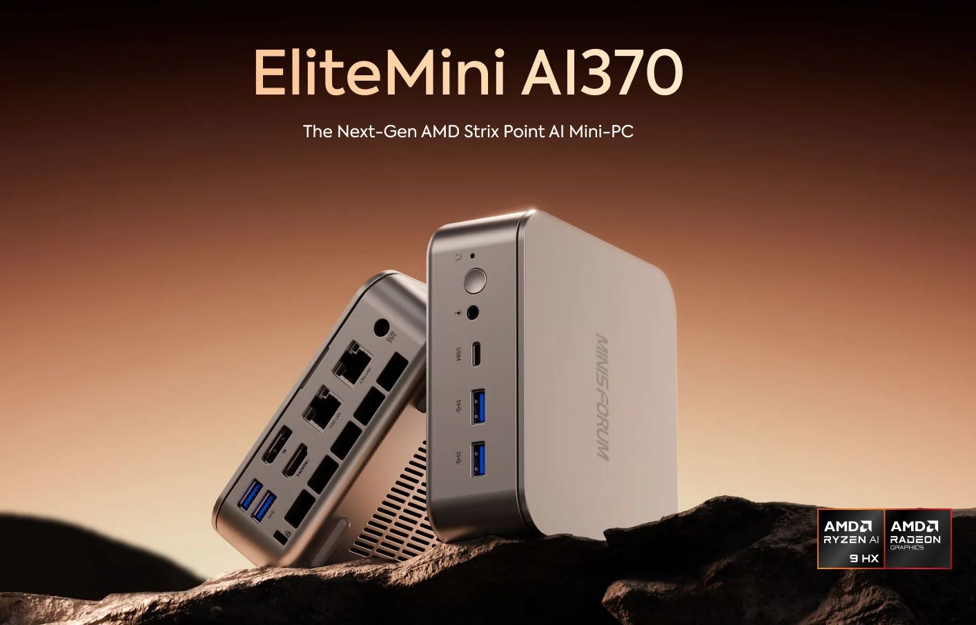 MINISFORUM EliteMini AI370 mini PC with Ryzen AI 9 HX 370 is now