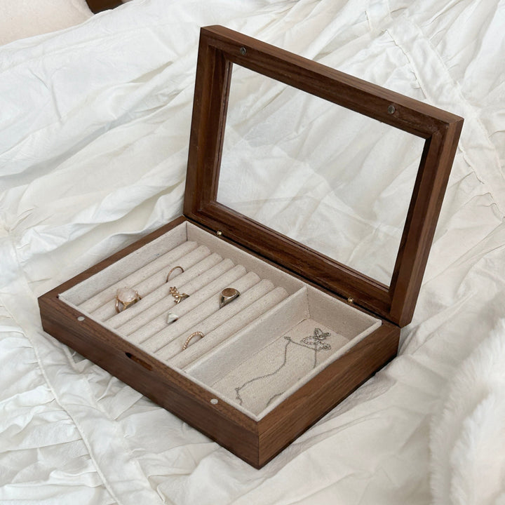 オープンウッドアクセサリーケース｜木製 ジュエリーボックス