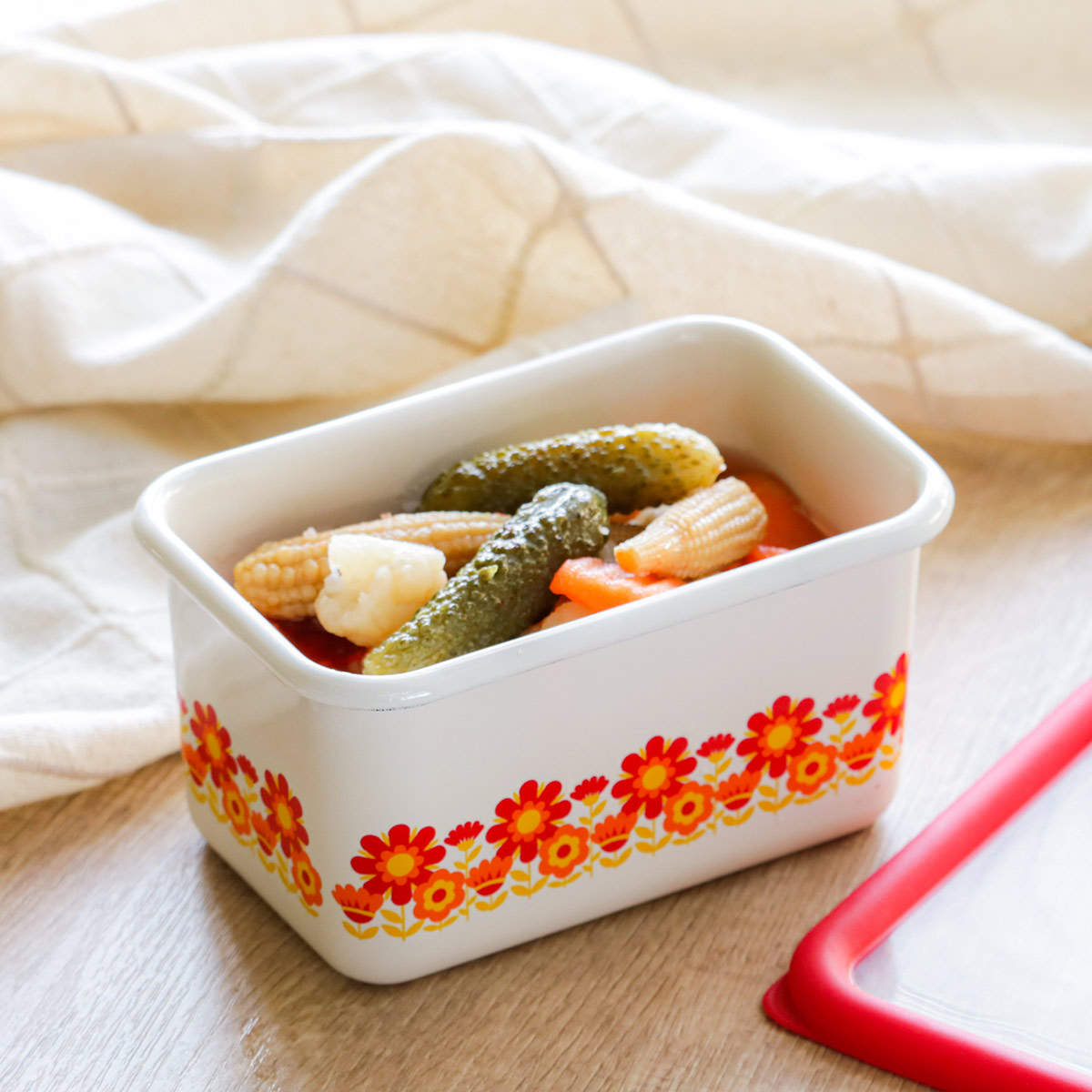 保存容器 700ml メモリーズ 深型角容器 S HoneyWere （ ホーロー 密閉