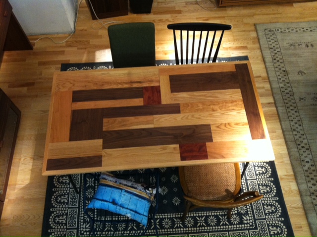 世界に1つだけのパッチワークテーブル（無垢 ダイニングテーブル