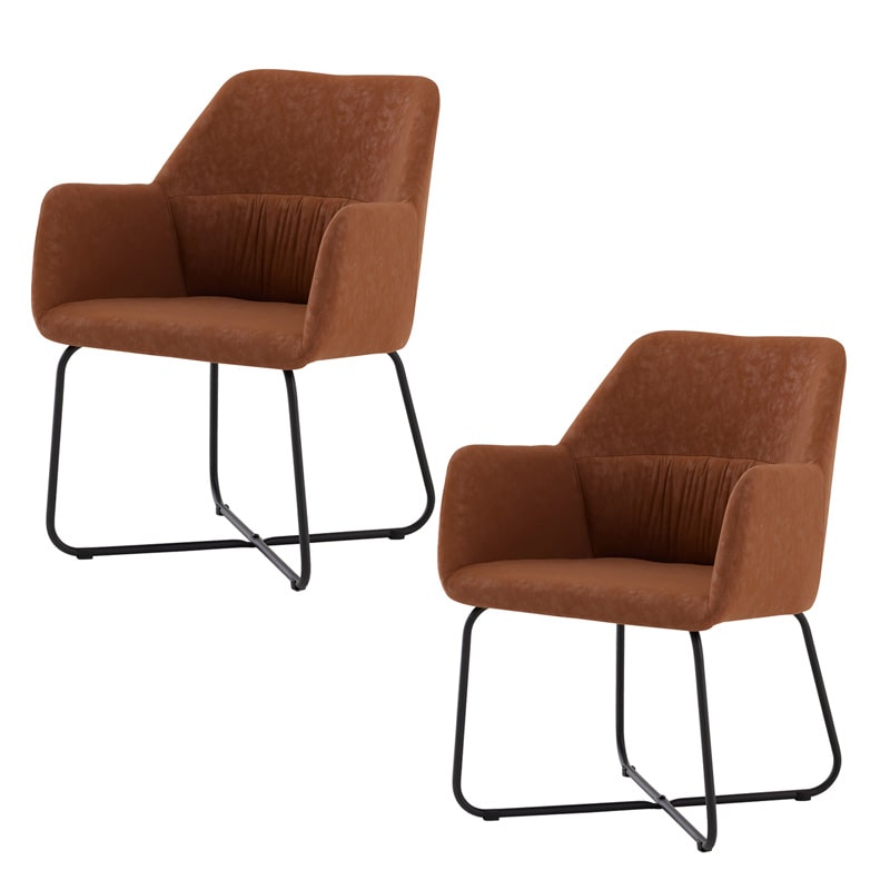 ダイニングチェア 2脚セット 肘付き アームチェア チェアー