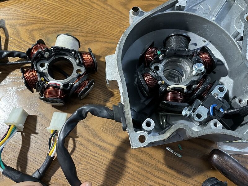 中華エンジン動かず、原因はジェネレーター : リトルカブ＆シグナス