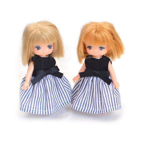 ミキちゃんマキちゃん、プチブライスサイズのノースリーブワンピースの