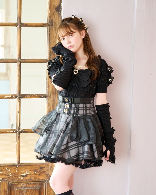 はしごリボンフリルアームウォーマーニット ｜ LIZ LISA（リズリサ