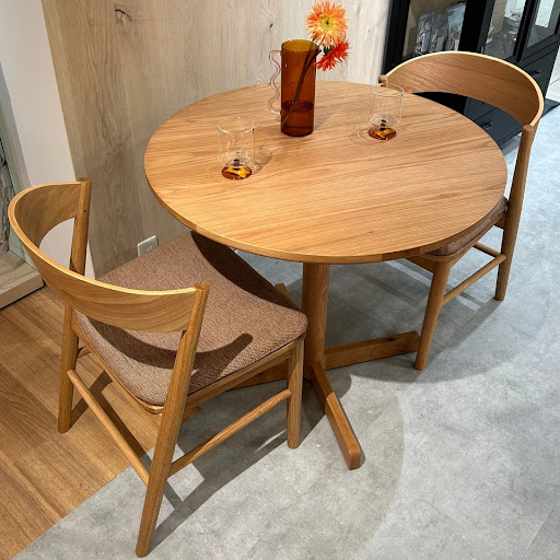 美品 unico LENKI(レンキ) ラウンドテーブル Φ800 ブラウン