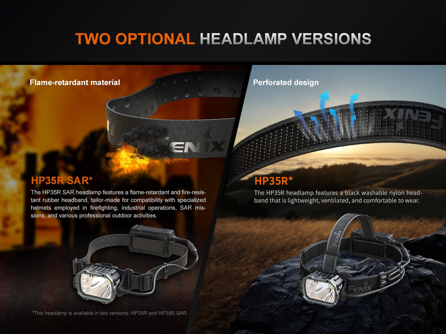 Fenix HP35R SAR 4000 Lumen Rechargeable Headlamp – Longhorn Tactical