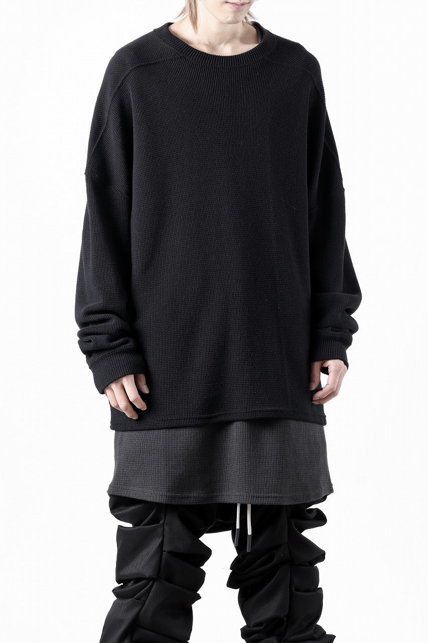 A.F ARTEFACT OVER SIZE TOP / RIB KNIT JERSEY (BLACK)の商品ページ