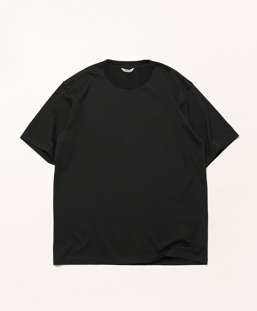 Luster Plaiting Tee(3(MEN) Black/ブラック): AURALEE