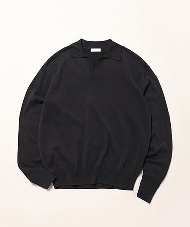 Cotton Knit Skipper Shirt(2(MEN) Dark Navy/ダークネイビー