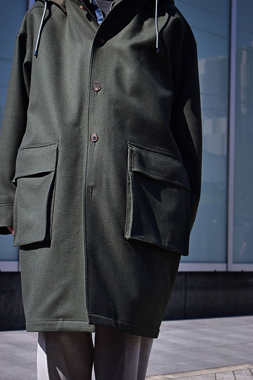 AURALEE[オーラリー] 23AW Light Melton Hooded Liner Coat