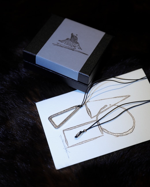 taupe D.Motoike SP Cord Necklace