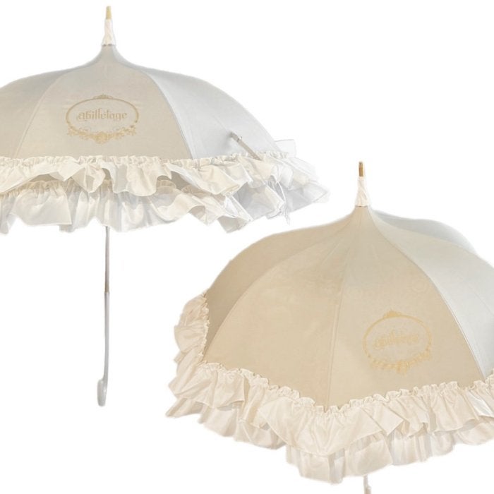 abilletage アビエタージュ レースプリントアンブレラ 晴雨兼用傘