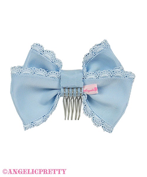 Lace Heart Charm Ribbon Comb Set by Angelic Pretty