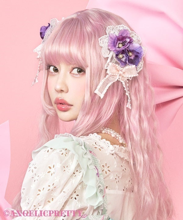 Lacy Pansy Clip Set by Angelic Pretty