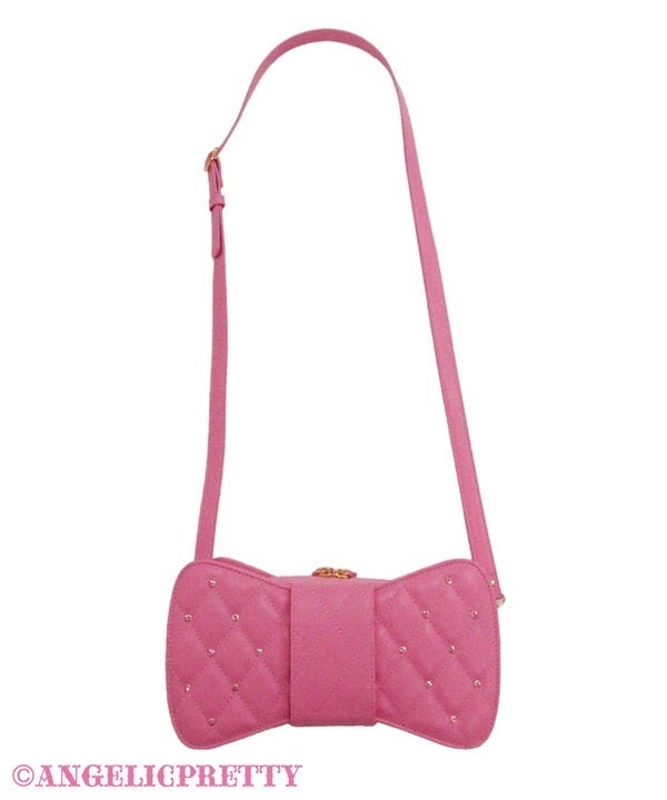 Quilted Gem Ribbon Pochette by Angelic Pretty