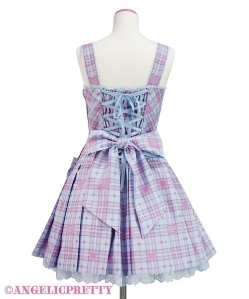 Sprinkle Heart Tartan JSK by Angelic Pretty