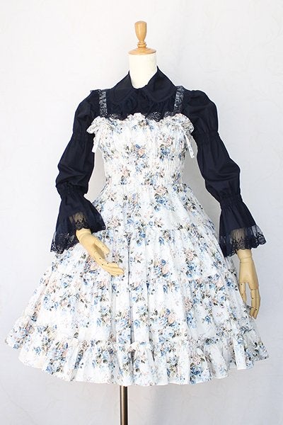 レース付きホワイト傘 八角形 ヴィクトリアンメイデン レース付き