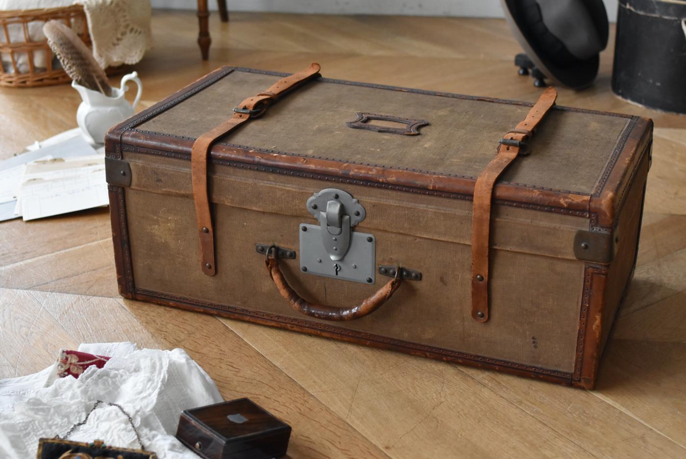 フレンチアンティーク雑貨 アンティークトランク.2 スーツケース BOX