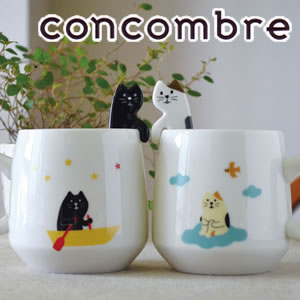デコレ（DECOLE）コンコンブル まったり猫スプーン付きマグ【食器