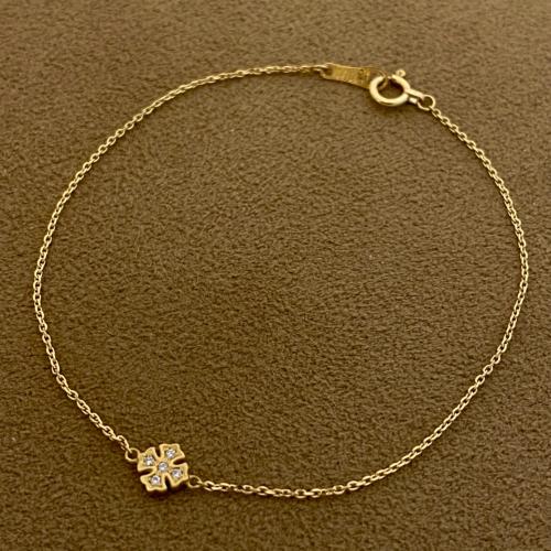 FANCY CROSS BRACELET 18k Yellow Gold / DIAMONDS BRACELET