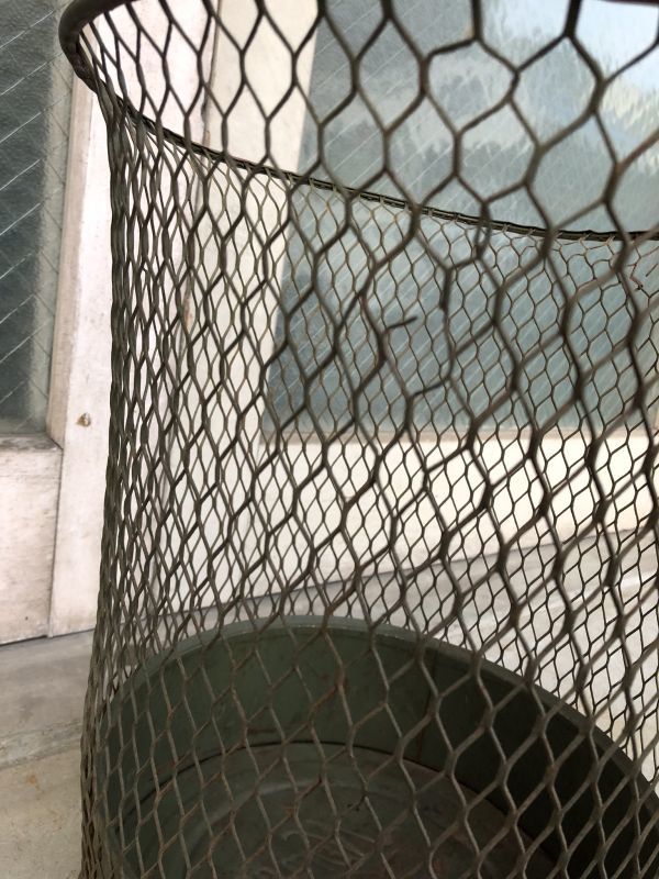 1910'S 20'S ワイヤーメッシュ ダストボックス ワイヤーバスケット
