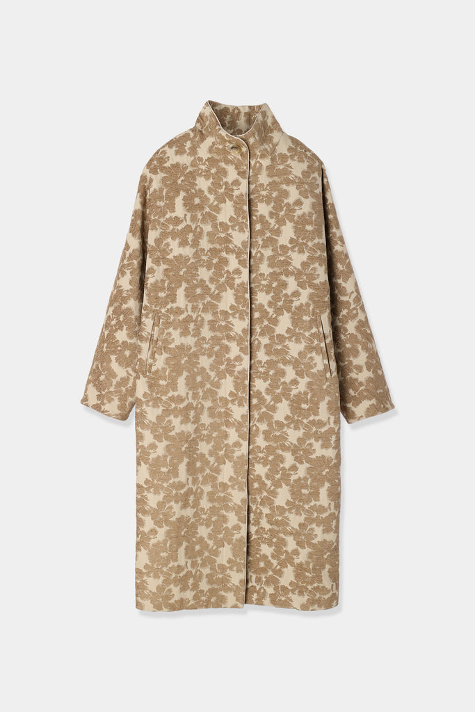 flower mole jacquard coat – louren store