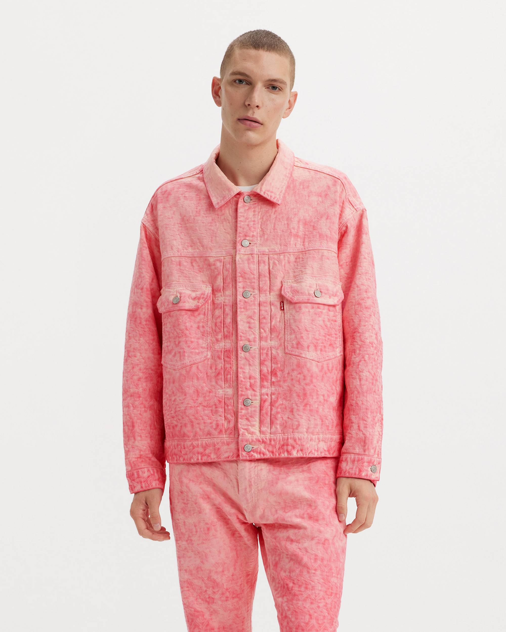 Stüssy & Levi's® Jacquard Trucker Jacket - Pink | Levi's® US