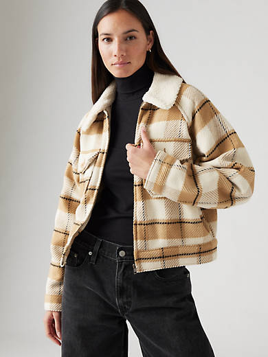 Shrunken '90s Flannel Jacket - White | Levi's® US