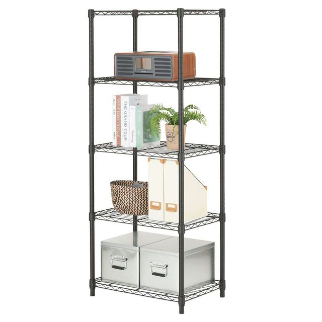 木製シェルフ 幅61×奥行41cm ルミナスノワール スチールシェルフ