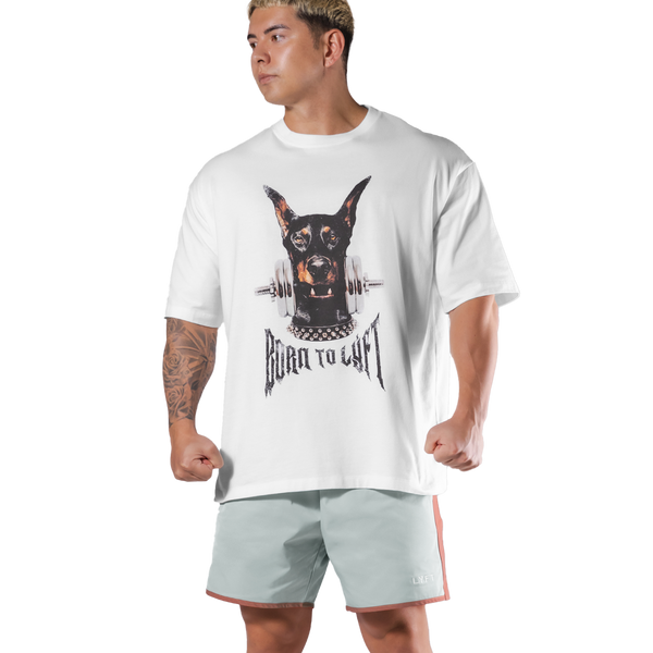 Dog Graphic Vintage Big T-Shirt - White – LÝFT