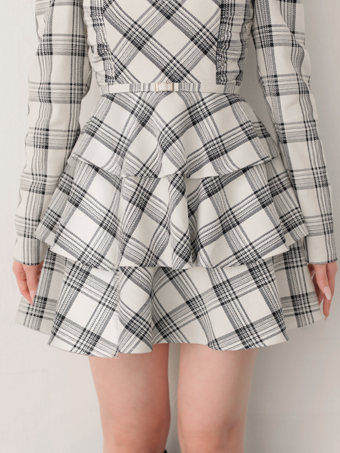 Sleeve halter check mini onepiece(eme10830) – M me eme