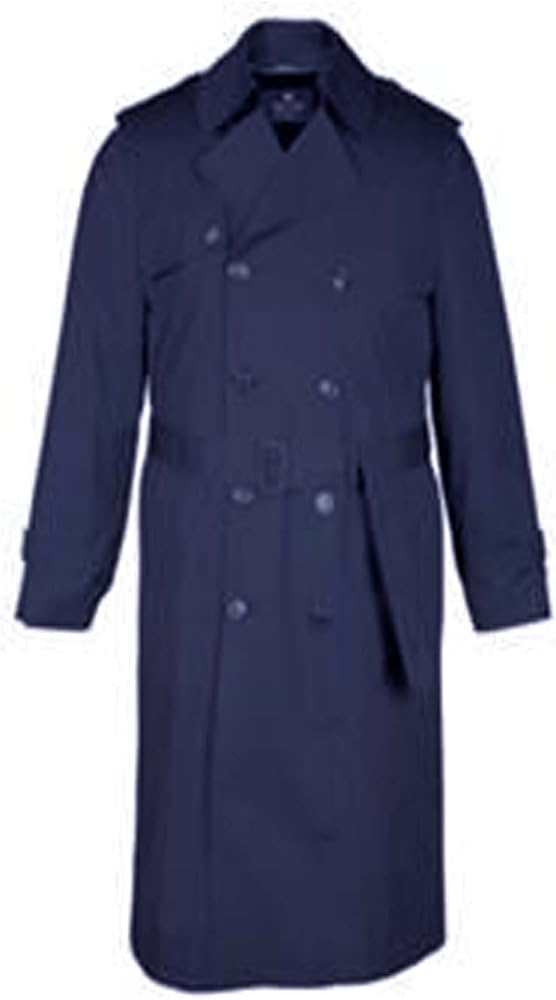 Newport Harbor Mens Navy Wear Long Belted Trench Coat Style