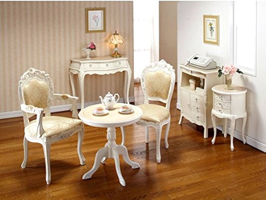 Amazon | クロシオ アンティーク調 猫脚 フランシスカ チェアー 肘なし