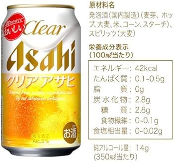Amazon.co.jp: クリアアサヒ アサヒ ビール350ml24本 発泡酒 新