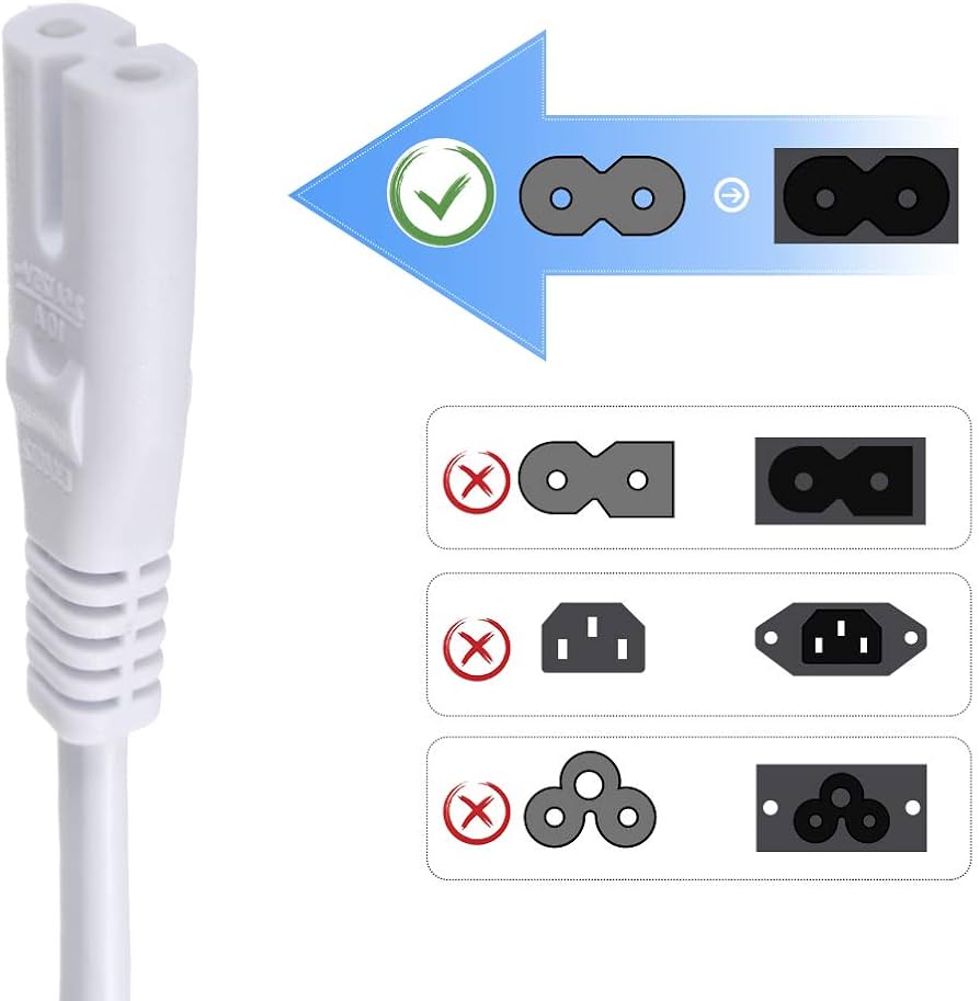 Amazon.com: SGUUVAY 2 Prong 125V 7A Power Cord Compatible with