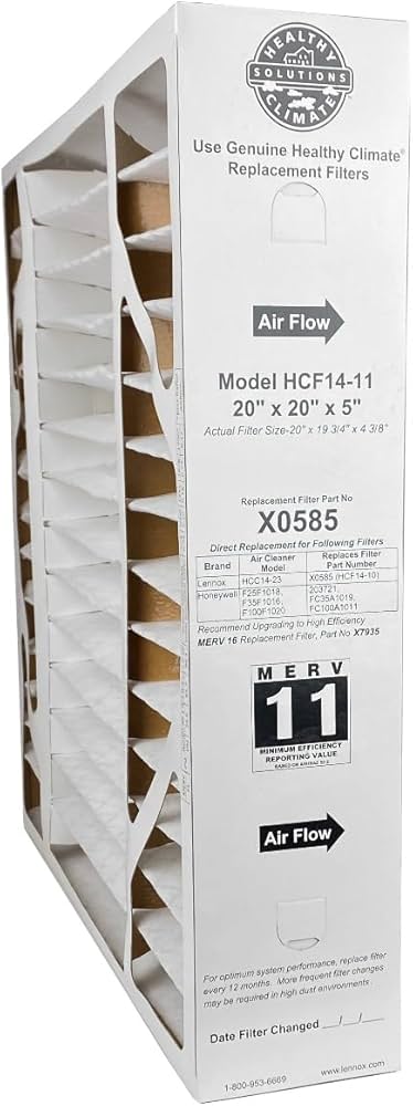 Amazon.com: Lennox Model X0585 Air Cleaner Filter Media - 20 x 20